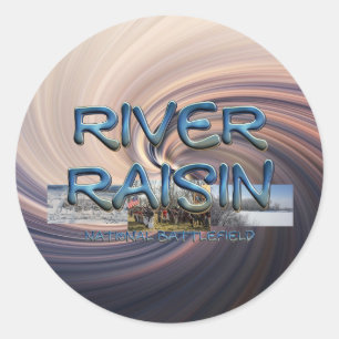 ABH River Raisin Schlachtfeld Runder Aufkleber