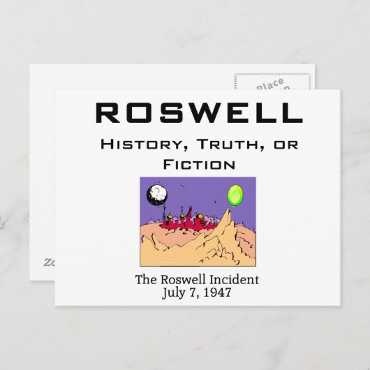 ABH Roswell Postkarte (Vorne/Hinten)