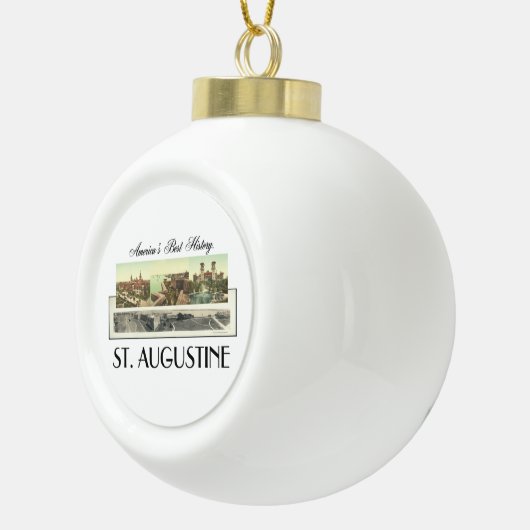 ABH St Augustine Keramik Kugel-Ornament (Rechts)