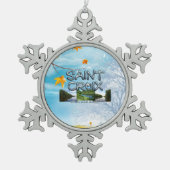 ABH St. Croix NR Schneeflocken Zinn-Ornament (Vorderseite)