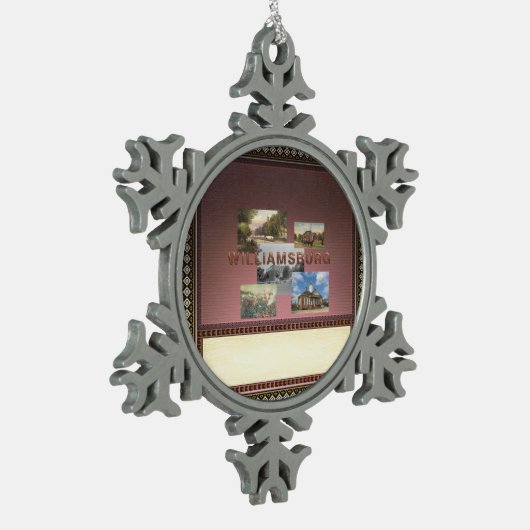 ABH Williamsburg Schneeflocken Zinn-Ornament (Links)