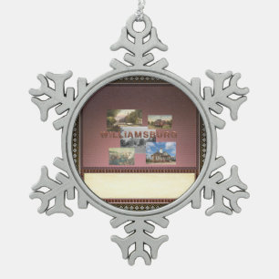ABH Williamsburg Schneeflocken Zinn-Ornament
