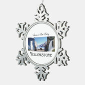 ABH Yellowstone Schneeflocken Zinn-Ornament (Rechts)