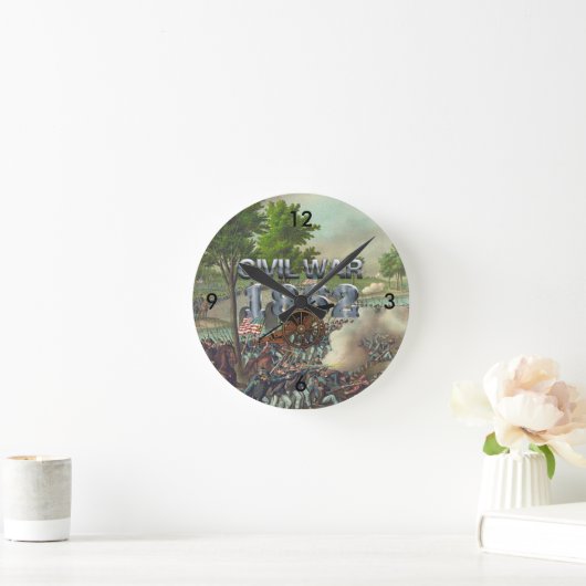 ABH Ziviler Krieg 1862 Runde Wanduhr (Zuhause)