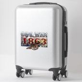 ABH Ziviler Krieg 1863 Aufkleber (Koffer)