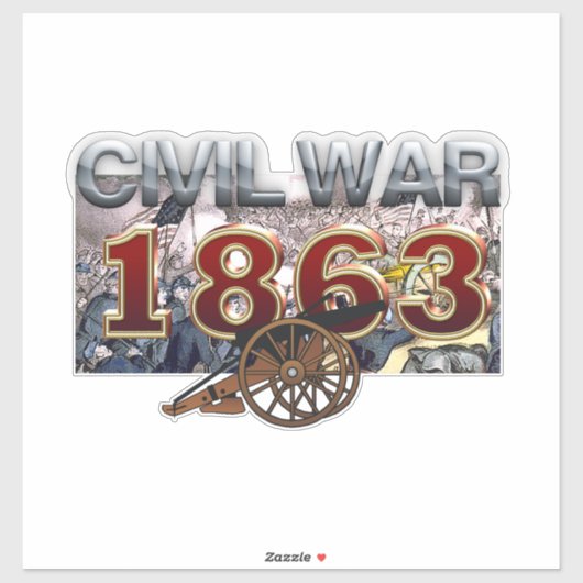 ABH Ziviler Krieg 1863 Aufkleber (Blatt)