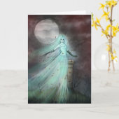 Abhang-Geist-Fantasie-Halloween-Kunst Karte (Gelbe Blume)