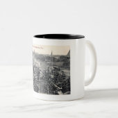 Abhang-Vergnügens-Park, Laufkatze, Belleville NJ Zweifarbige Tasse (VorderseiteRechts)