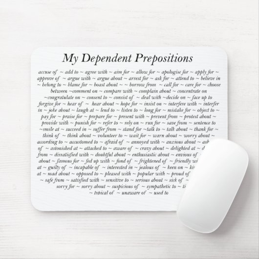 Abhängige Präpositionen Mousepad (Mit Mouse)