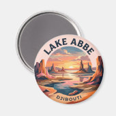 Abhe-See Dschibuti Magnet (Vorderseite/Rückseite)