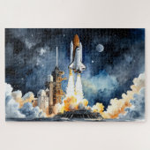 Abheben der Shuttle-Rakete Puzzle (Horizontal)