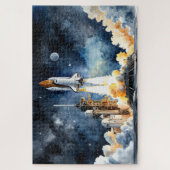 Abheben der Shuttle-Rakete Puzzle (Vertikal)