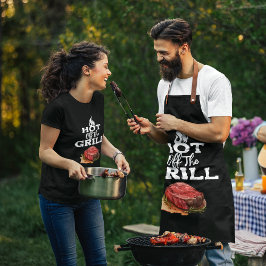 Abheben des Grills Schürze