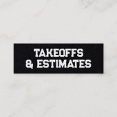 Abhebungen und Schätzungen Mini Visitenkarte (Vorderseite)