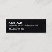 Abhebungen und Schätzungen Mini Visitenkarte (Rückseite)