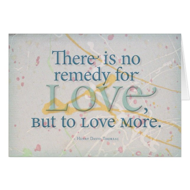 Abhilfe für Liebe - Thoreau (Vorderseite (Horizontal))