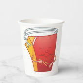 Abholbox mit Chopsticks Funny Asian Food Pappbecher (Vorderseite)