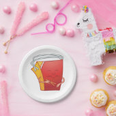 Abholbox mit Chopsticks Funny Asian Food Pappteller (Party)