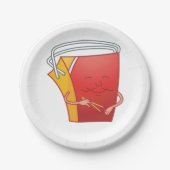 Abholbox mit Chopsticks Funny Asian Food Pappteller (Vorderseite)