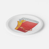 Abholbox mit Chopsticks Funny Asian Food Pappteller (Schrägansicht)