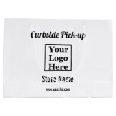 Abholung des Business Curbside-Logos hier Große Geschenktüte (Rückseite)
