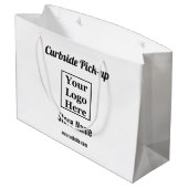 Abholung des Business Curbside-Logos hier Große Geschenktüte (Rückseite Schrägansicht)