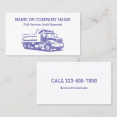 Abholung und Beseitigung von Abfällen Visitenkarte (Vorne/Hinten)