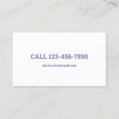 Abholung und Beseitigung von Abfällen Visitenkarte (Rückseite)