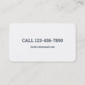 Abholung und Beseitigung von Abfällen Visitenkarte (Rückseite)