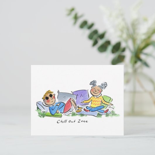 Abholzone Postkarte (Stehend Vorderseite)