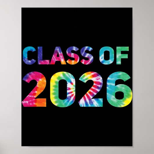 Abi 2026 Highschool Abschluss Tye Dye 2026 Abschlu Poster (Vorne)