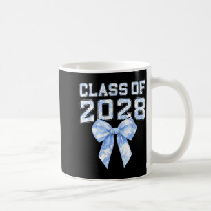 Abi 2028 Blau Toile Blumen Coquette Schleife Mädch Kaffeetasse
