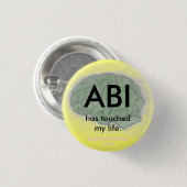 "ABI hat Knopf meines Lebens" berührt Button (Vorne & Hinten)