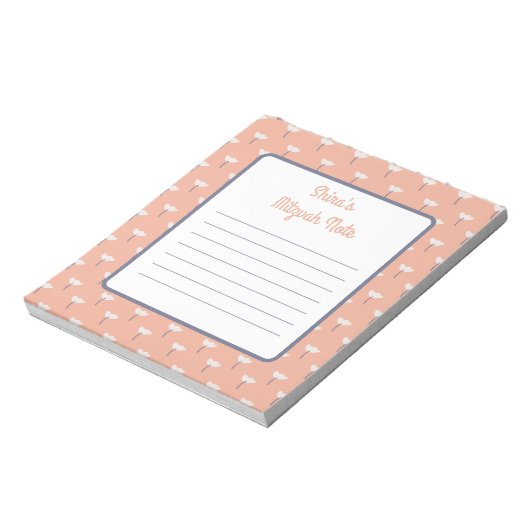 Abi print Mitzvah Notes Notizblock (Rotiert)