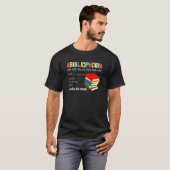 Abibliophobia Definition Reading Bookworm Reader V T-Shirt (Vorne ganz)