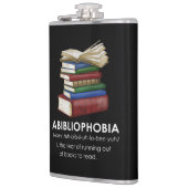 Abibliophobia Funny Reading Book Reader Bookworm Flachmann (Links)