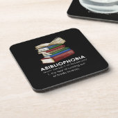 Abibliophobia Funny Reading Book Reader Bookworm Getränkeuntersetzer (Linke Seite)