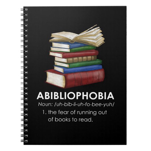 Abibliophobia Funny Reading Book Reader Bookworm Notizblock (Vorderseite)