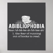 Abibliophobia - Funny Reading Bookworm Reader Gift Poster (Vorne)