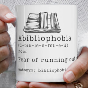 Abibliophobie Buch Lover Geschenk Kaffeetasse