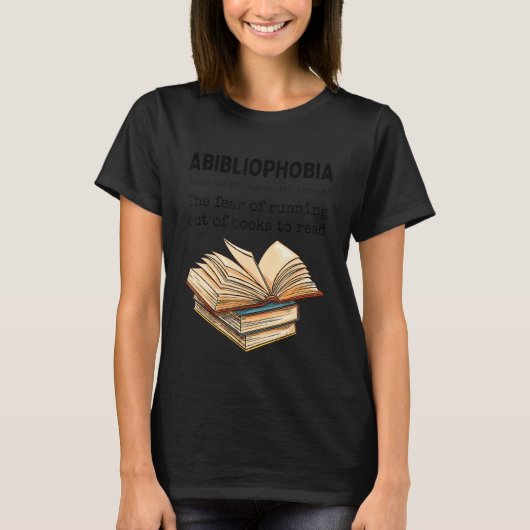 Abibliophobie Definition Funny Book Lover Reading T-Shirt (Vorderseite)
