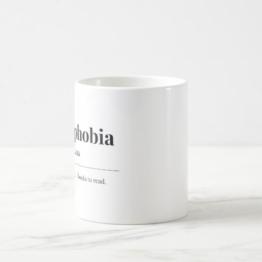 Abibliophobie Definition Kaffeetasse (Mittel)