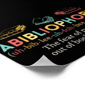 Abibliophobie Funny Definition Poster (Ecke)
