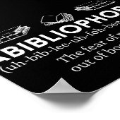 Abibliophobie Funny Definition Poster (Ecke)
