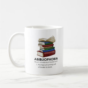 Abibliophobie Lustiges Lesen Buchleser Bücherwurm Kaffeetasse