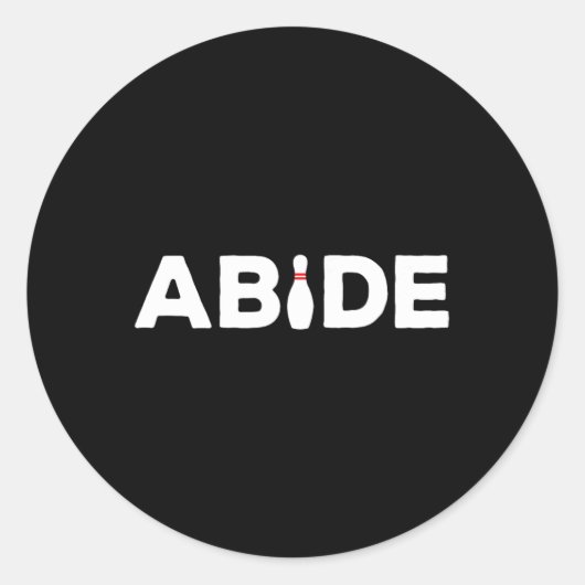 Abide - The Bowling Button Shirt Runder Aufkleber (Vorderseite)