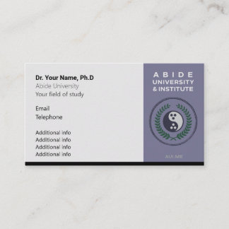 Abide University Business Cards Visitenkarte