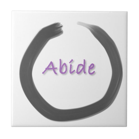 Abide Zen Buddhistischer Enso-Kreis Fliese (Vorderseite)