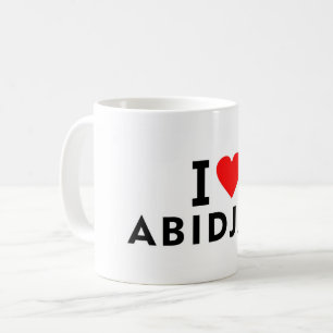 Abidjan Elfenbeinküste Liebe Stadt Herz wie Reisen Kaffeetasse