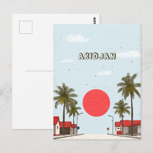 Abidjan-Elfenbeinküste Postkarte (Vorne/Hinten)
